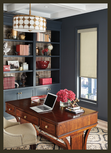 client company Cortland showing off a beautiful personal office with a view.